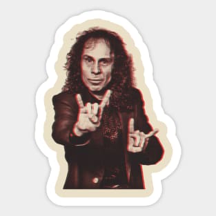 Ronnie James Retro Sticker